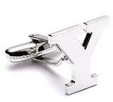 Personalized Silver My Initials Alphabet/Letter Y Cufflinks Formal Wear