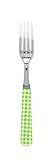 Sabre - Vichy - Fourchette à Dessert - Vert Jardin - Inox - 18/10