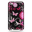 Premium Design Hard Crystal Case Cover for Apple iPod Touch 4G, 4th Generation, 4th Gen - Pink Butterfly Print