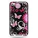 Premium Design Hard Crystal Case Cover for Apple iPod Touch 4G, 4th Generation, 4th Gen - Pink Butterfly Print