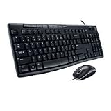 Logitech Desktop MK200 Mouse and Keyboard Combo 920-002714 (Black), OEM