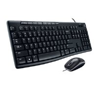 Logitech Desktop MK200 Mouse and Keyboard Combo 920-002714 (Black), OEM