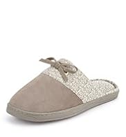 Secret Support™ Suede Ditsy Floral Print Slippers