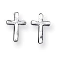 Sterling Silver Cross Mini Earrings