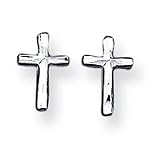 Sterling Silver Cross Mini Earrings
