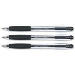 Bic Atlantis Stic Pen 1.2mm Box of 12 - Black