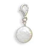 Cultured Freshwater Coin Pearl Charm