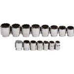 WILLIAMS 3/4 DR STD SOCKET SET 12-PT 15 PCS (MSH-15RC) 3/4"ドライブ ソケットセット 12角 15個 JHWMSH-15RC