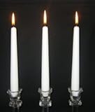 White Taper Candles 8 Inche Burns 7 Hours Set of 36