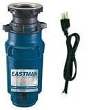 Eastman 86702 Garbage Disposer - 1/3 HP with Pigtail