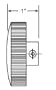 Stone (Dark Grey) Round Window Operator Handle; 3/8" Spline Size for Anderson