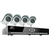 SVAT CV301-8CH-002 Web Ready 8 Channel H.264 500GB HDD DVR Security System with Smart Phone Access and 4 Indoor/Outdoor Hi-Res Night Vision CCD Surveillance Cameras