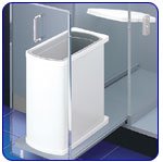 Hafele 4.75 gallon plastic pull out trash can