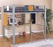 Powell 517-117 Teen Trends Full Loft Study Bunk Bed