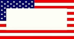 Airbrushed License Plate - American Flag Plastic License Plate Frame - #9509