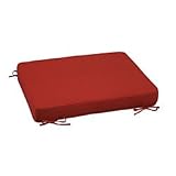 Deep Seating Outdoor Ottoman Cushion - AMANDA ORANGE STRIPE - Improvements