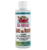 Ark Naturals Ears All Right, Gentle Ear Cleaning Lotion for All Pets - 4 fl oz