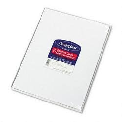 Geographics 44545 Blank greeting cards, 8-1/2x11, half-fold, white, 25 cards & 25 envelopes/pack