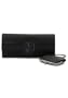 Women's Zamura Black PVC Removable Coin Clutch: Black Clutch