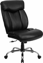 Flash Furniture GO-1235-BK-LEA-GG Hercules Series 350-Pound Big and Tall Black Leather Office Chair On Sale