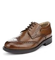 Airflex™ Wide Fit Leather Derby Brogue Shoes