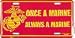 Once A Marine Always A Marine License Plate