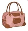 Sherpa Tote-Around Town Bag - Small - Pink with Brown Trim
