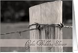 Couples Wedding Shower Invitation Country Fence Post Card