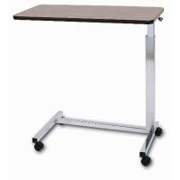 Medline Standard Overbed Table with Vanity, Medium Oak