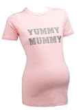 Yummy Mummy Short Sleeve Pink Maternity T-shirt