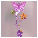 BUTTERFLY SPIRAL HANGING DECORATION 2FT DROP