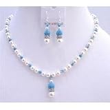 Necklace Set, Genuine Pearl and Turquoise
