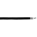 Lavi 44-930161/4BK Velour Rope with Satin Stainless Snap Hooks, 1-1/2" Diameter x 4' Length, Black