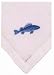 100% White Cotton Hand Embroidered Blue Fish Napkin 22