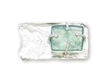Textured Rectangle with Ancient Glass Pin