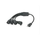 Cables To Go 14in 1-to-4 Power Cord Splitter