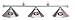 Georgia Chrome Sconce Billiard Light - 58 - NCAA Team