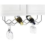 Under Cabinet Wine and Stemware Rack (Chrome) (6 1 4 H x 22 1 4 W x 7 3 4 D)