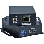 IMAGE OF New HDMI HDCP 3D 720p 1080p Single CAT5e CAT6 RJ45 Extender Kit built-in mounting locking by QVS