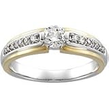 14K Yellow Gold 1/2 Ct Tw Two Tone Engagement Ring