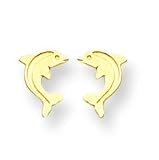 14k Dolphin Earrings