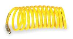 Speedaire 1VEJ1 Coiled Air Hose, 3/8 In ID x 12 Ft, Nylon