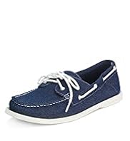 Blue Harbour Lace Up Canvas Deck Shoes