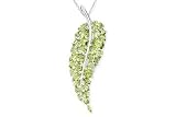 8 5/8 Carat Peridot Sterling Silver Pendant w/Chain