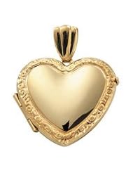 14K Yellow Gold 19.00 Mm Heart Locket