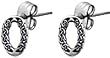 Celtic Letter "O" Pewter Stud Earrings