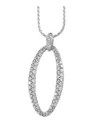 1 1/3 CT TW 14K White Gold Diamond Pendant