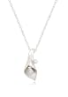 Sterling Silver Calla Lily Diamond Pendant, 18