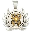 BICO AUSTRALIA JEWELRY (T3) WARRIOR - INVINCIBILITY & STRENGTH - Comes with a Generic 18 inch (to 20in) Adjustable 4mm Black Rubber Necklace.