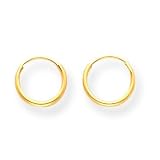 14k EndleSterling SilverHoop Earrings